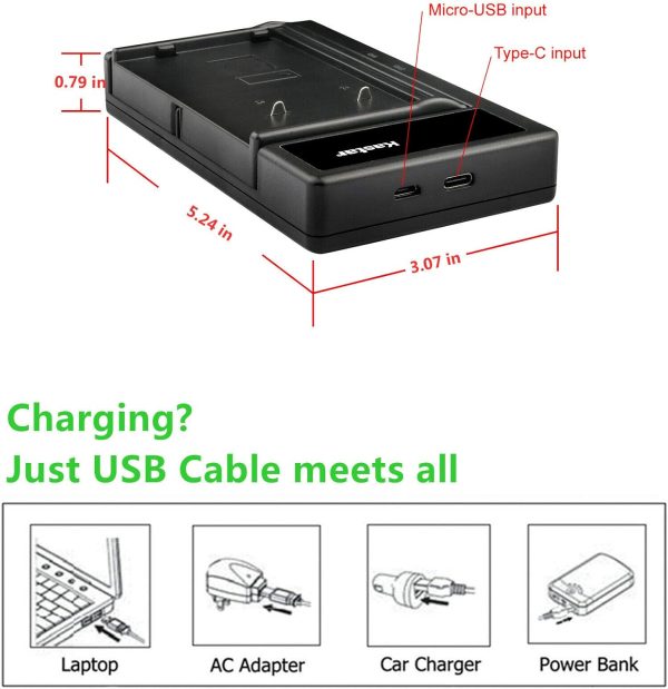 Camcorder Battery Charger Kastar 15W Dual Input-2