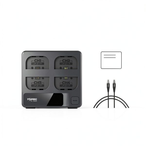 LP-E6 Battery Charger by toprig Fast Charging Station-8