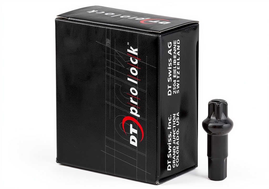 DT Swiss Prolock spoke nipples installed in a bike rim