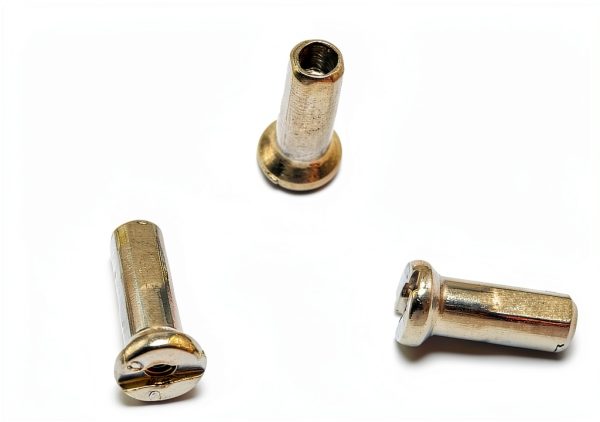 Bike Spoke Nipples Pro Bamboo Carbon Steel 12mm-1