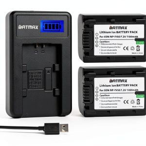 NP-FV50 Battery Charger Batmax 1200mAh Dual Pack-0