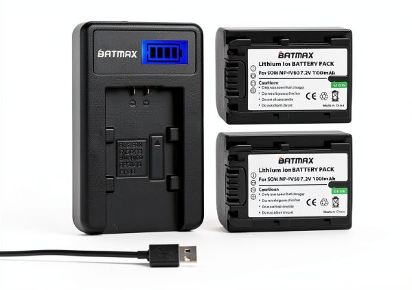 NP-FV50 Battery Charger Batmax 1200mAh Dual Pack-0