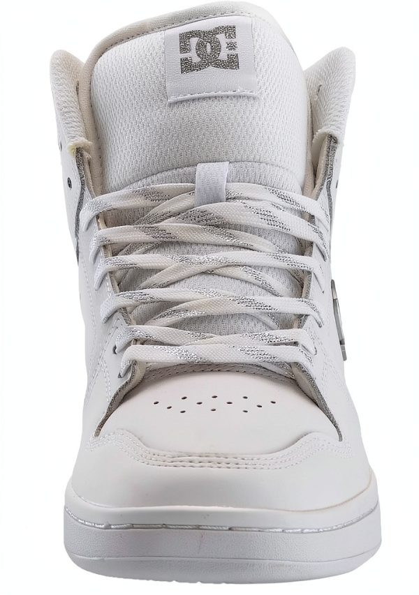 Women's Skateboard Shoes DC White Silver Pill-1