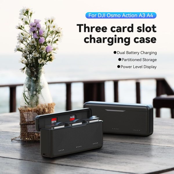 DJI Osmo Action Battery Charger TELESIN Carry Case-1