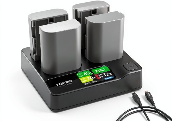 LP-E6 Battery Charger by toprig Fast Charging Station-0