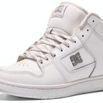 Women's Skateboard Shoes DC White Silver Pill-0