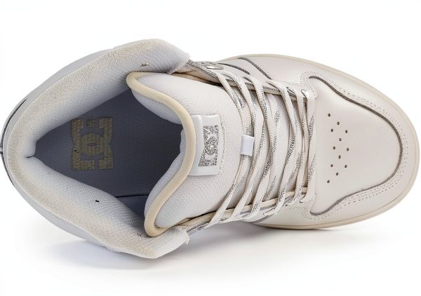 Women's Skateboard Shoes DC White Silver Pill-4