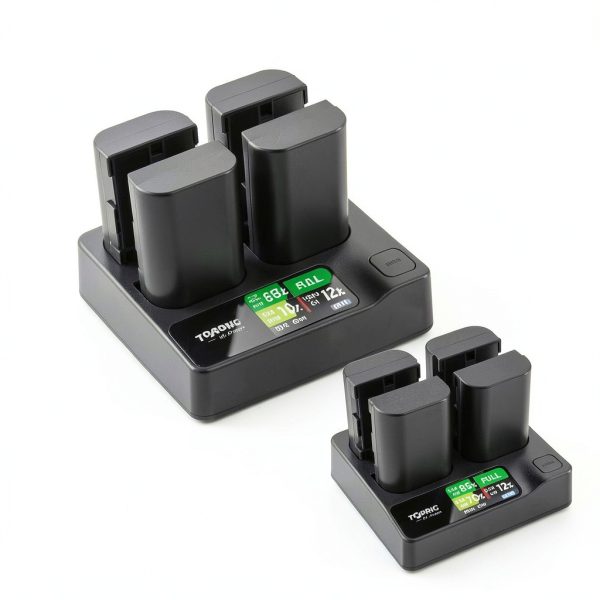 LP-E6 Battery Charger by toprig Fast Charging Station-5