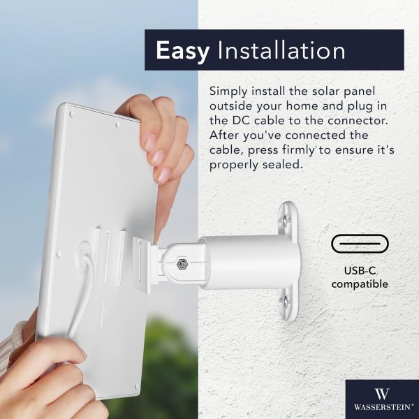 Wasserstein Solar Panel Charger for Ring Cameras-4