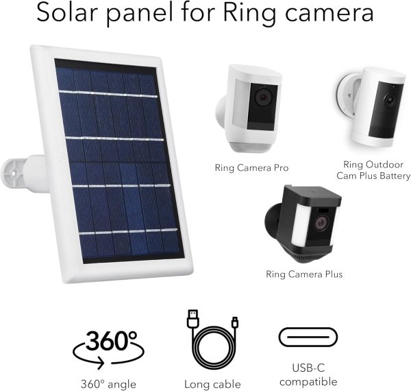 Wasserstein Solar Panel Charger for Ring Cameras-7