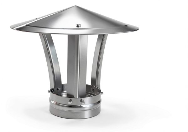 Chimney Cap BESPORTBLE 3.5" Round Roof Rain Cover Stainless Steel-3