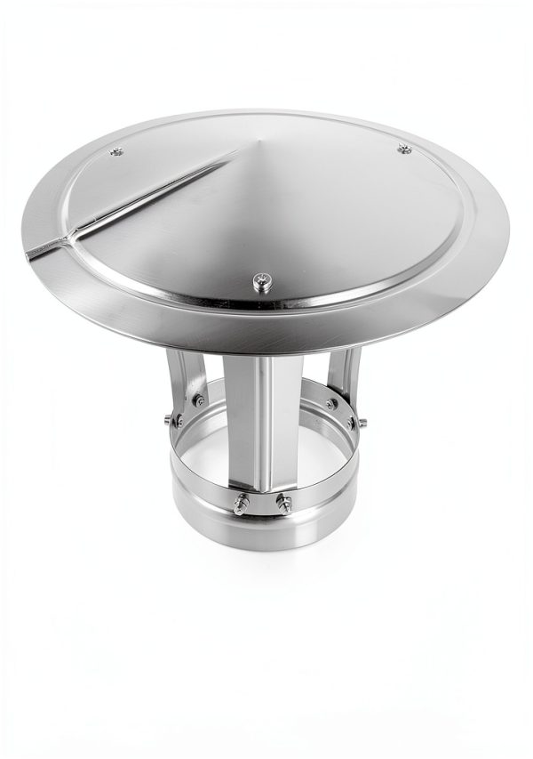 Chimney Cap BESPORTBLE 3.5" Round Roof Rain Cover Stainless Steel-7