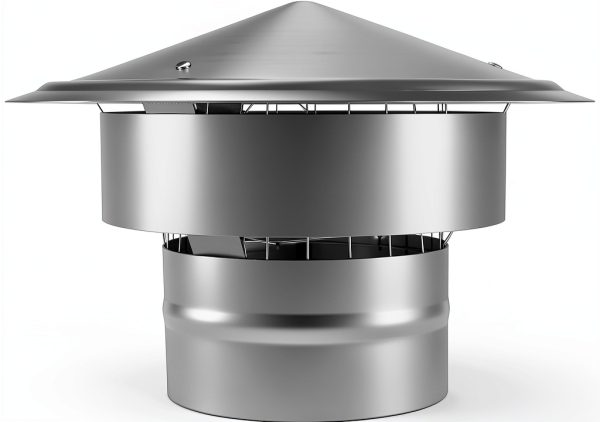 VEVOR 6-inch Chimney Cap 304 Stainless Steel Silver Roof Cover-1