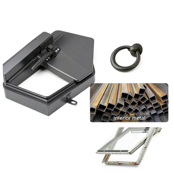 27.5" L x 27.5" W Roof Hatch Door ZSUCC Steel Access with 90° Latch-3