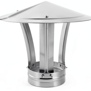 Chimney Cap BESPORTBLE 3.5" Round Roof Rain Cover Stainless Steel-0