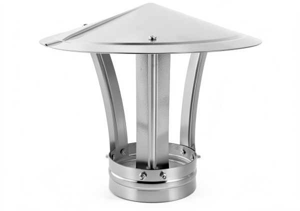 Chimney Cap BESPORTBLE 3.5" Round Roof Rain Cover Stainless Steel-0