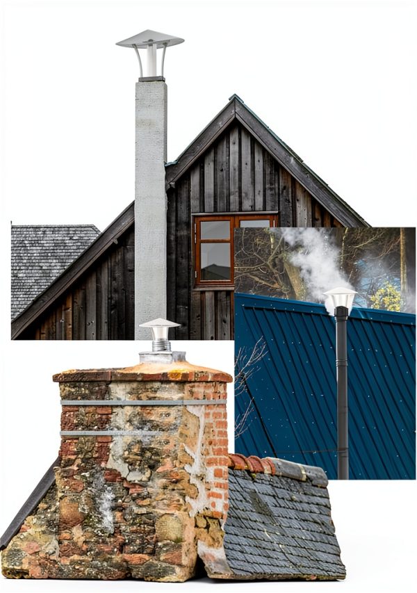 Chimney Cap BESPORTBLE 3.5" Round Roof Rain Cover Stainless Steel-2