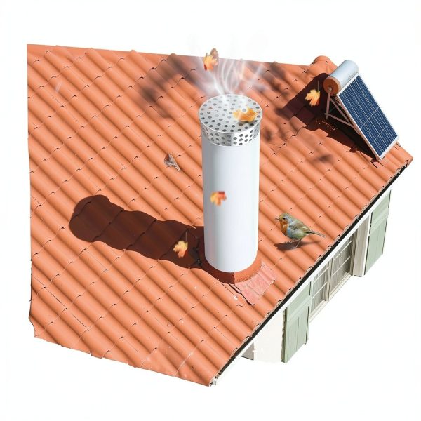 LBG Products PVC Vent Termination Cap 3.27" Stainless Steel Roof Cover-7