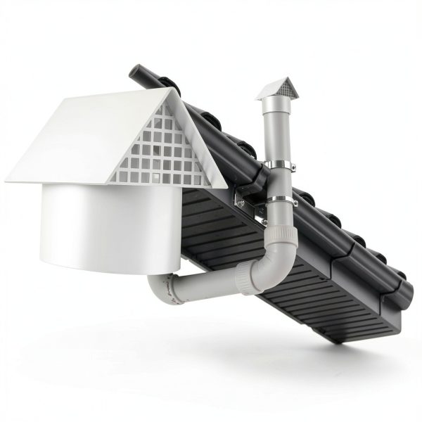 Radon Vent Cap 3" PVC Roof Cap by Feekoon Aluminum Alloy 6mm Mesh-3