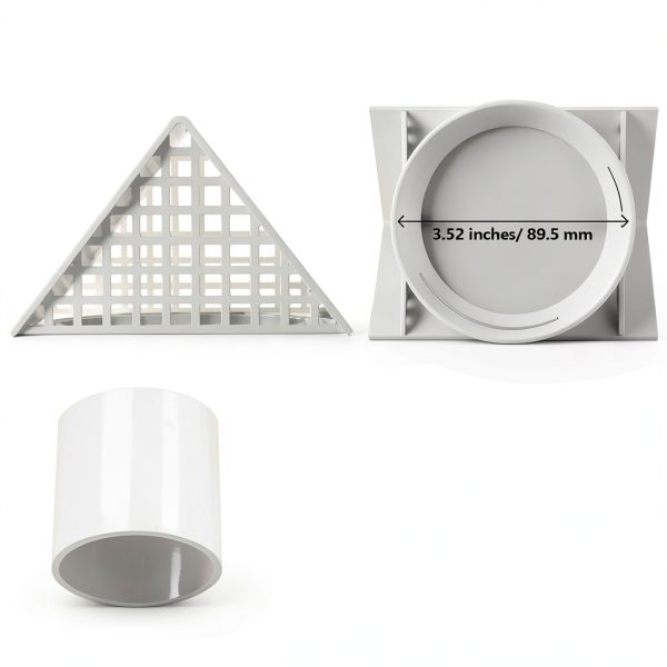 Radon Vent Cap 3" PVC Roof Cap by Feekoon Aluminum Alloy 6mm Mesh-1