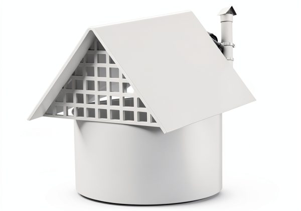 Radon Vent Cap 3" PVC Roof Cap by Feekoon Aluminum Alloy 6mm Mesh-7