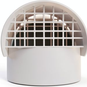 4 Inch Vent Cap Holdly Cover PTEG 4-in PVC White-0