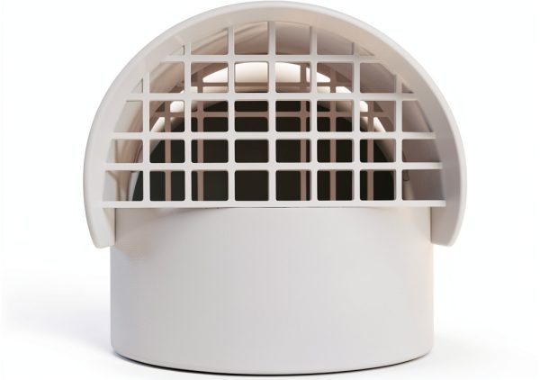 4 Inch Vent Cap Holdly Cover PTEG 4-in PVC White-0
